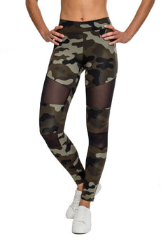 Urban Classics Tech Mesh γυναικείο κολάν, Woodcamo
