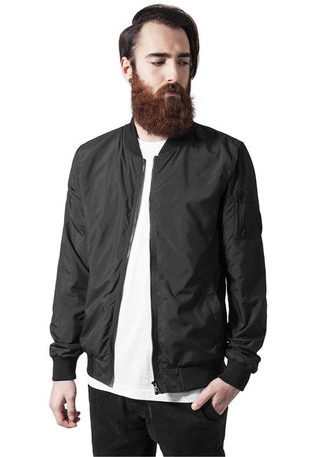 Urban Classics Ελαφρύ Μπουφάν Bomber, Μαύρο