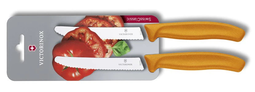 Victorinox Swiss Classic Σετ 2 Τεμαχίων Μαχαιριών Ντομάτας, Πορτοκαλί