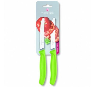 Victorinox Swiss Classic Σετ 2 Τεμαχίων Μαχαιριών Ντομάτας, Πράσινο