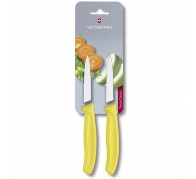 Victorinox Swiss Classic Σετ 2 Μαχαιριών με Λεία Λάμα, Κίτρινο