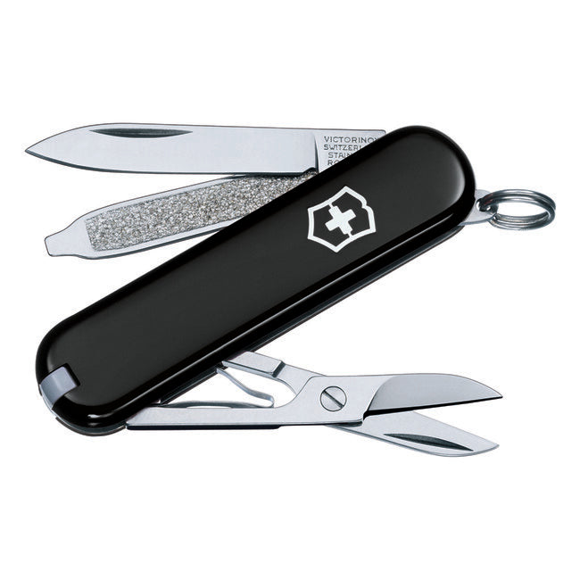Victorinox Classic Πολυλειτουργικό Μαχαίρι Μαύρο 58 mm, Μαύρο, 7 Λειτουργίες, Blister