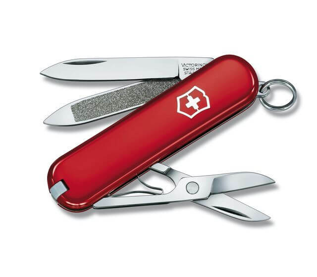 Victorinox Classic Red Πολυλειτουργικό Μαχαίρι 58 mm, Κόκκινο, 7 Λειτουργίες, Blister