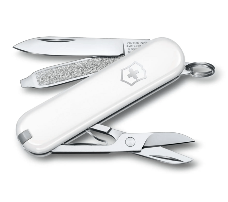 Victorinox Classic SD Colors Falling Snow Πολυλειτουργικό Μαχαίρι, λευκό, 7 λειτουργίες