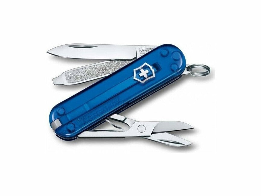 Victorinox Classic SD Πολυεργαλείο 58 mm Deep Ocean, διάφανο μπλε, 7 λειτουργίες