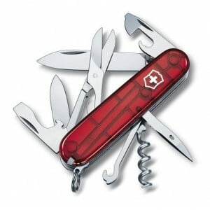 Victorinox Climber Πολυλειτουργικό Μαχαίρι 91 mm 14 Λειτουργίες, Διάφανο Κόκκινο