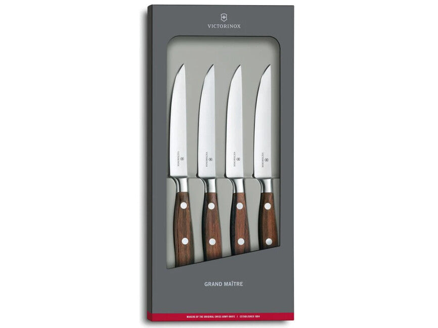 Victorinox Grand Maitre Σετ Μαχαιριών Κρέατος με Ξύλινη Θήκη, 4 τεμάχια