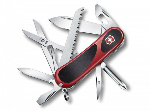 Victorinox EvoGrip 18 Πολυλειτουργικό Μαχαίρι 85 mm, μαύρο-κόκκινο, 15 λειτουργίες