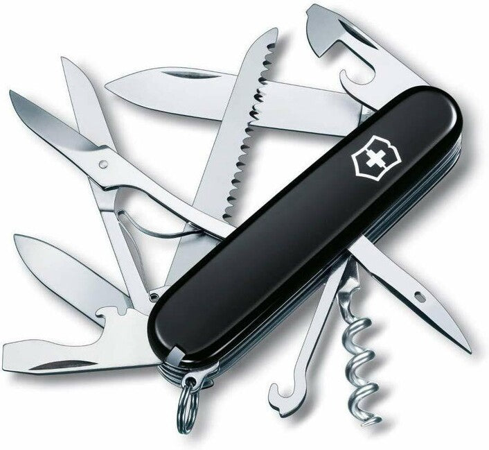 Victorinox Huntsman Πολυλειτουργικό Μαχαίρι 91 mm, Μαύρο, 15 Λειτουργίες, Blister
