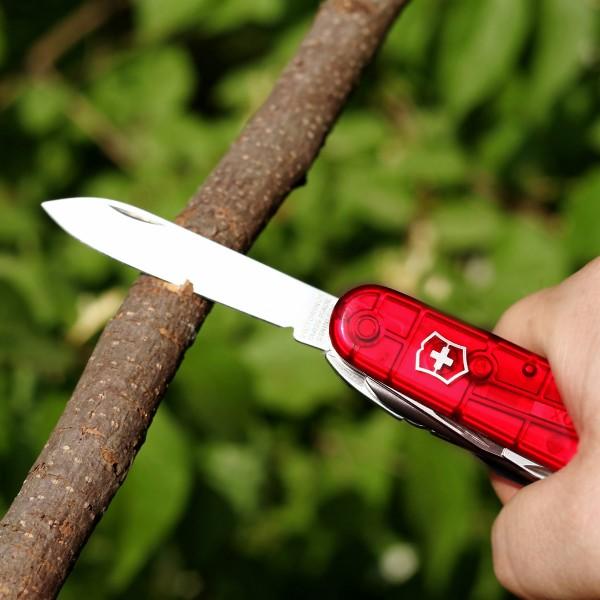 Victorinox Huntsman Τσέπης Μαχαίρι 91mm, Διάφανο, Κόκκινο