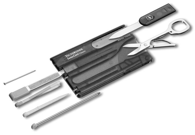 Victorinox SwissCard Πολυλειτουργική Κάρτα 10 σε 1, Μαύρο