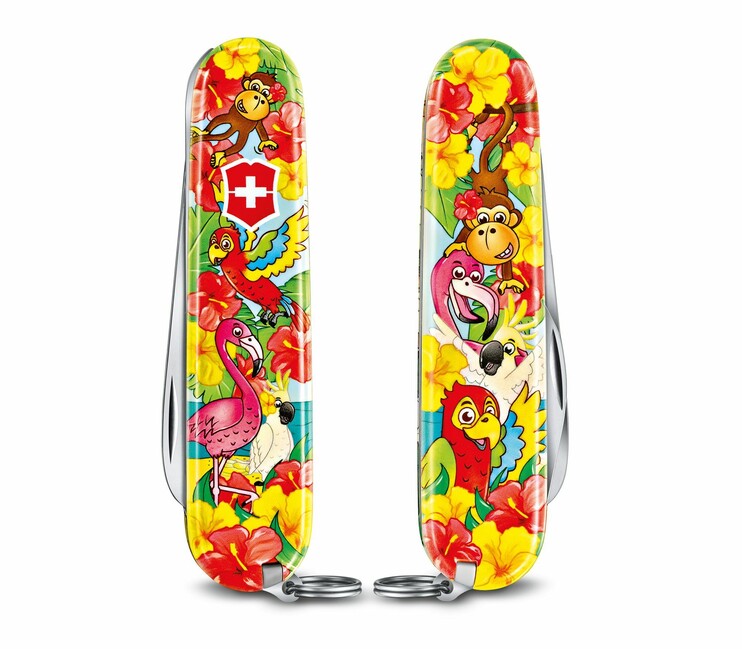 Victorinox My First Animal Edition πολυλειτουργικό μαχαίρι για παιδιά, σχέδιο παπαγάλου, 9 λειτουργίες
