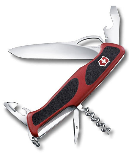 Victorinox RangerGrip 61 Πολυλειτουργικό Μαχαίρι 130 mm, κόκκινο-μαύρο, 11 λειτουργίες