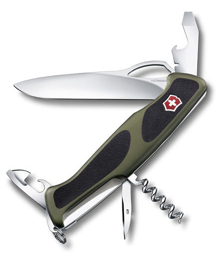 Victorinox RangerGrip 61 Πολυλειτουργικό Μαχαίρι 130 mm, 11 λειτουργίες, πράσινο-μαύρο