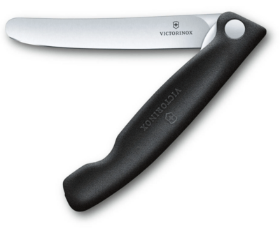 Victorinox Swiss Classic Αναδιπλούμενο Μαχαίρι Φρούτων και Λαχανικών λεία λάμα, μαύρο
