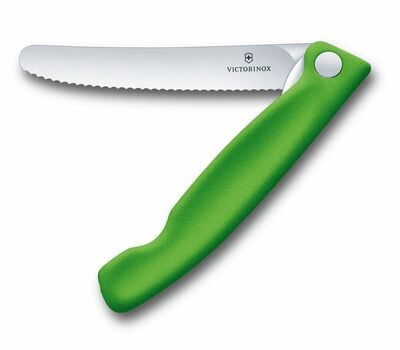 Victorinox Swiss Classic Αναδιπλούμενο μαχαίρι φρούτων και λαχανικών με οδοντωτή λάμα, πράσινο