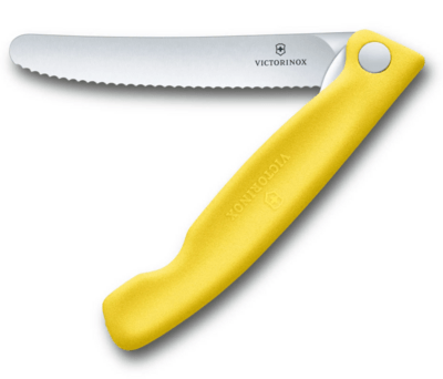 Victorinox Swiss Classic Αναδιπλούμενο Μαχαίρι Φρούτων και Λαχανικών Δομημένη Λάμα, Κίτρινο