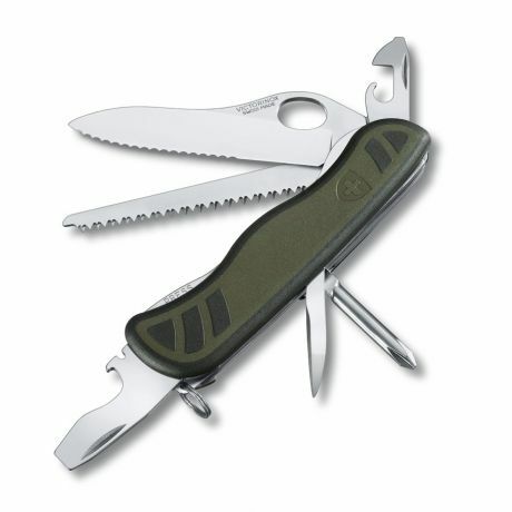 Victorinox Soldiers Knife Πολυλειτουργικό Μαχαίρι 111 mm, 10 Λειτουργίες, Πράσινο-Μαύρο, Blister