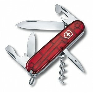 Victorinox Spartan Πολυλειτουργικό Μαχαίρι 91 mm blister, 12 Λειτουργίες, Διάφανο Κόκκινο