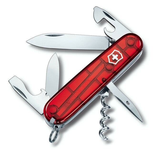 Victorinox Spartan Πολυεργαλείο Κόκκινο Μαχαίρι 91 mm 12 Λειτουργίες, Διάφανο Κόκκινο, 12 Λειτουργίες