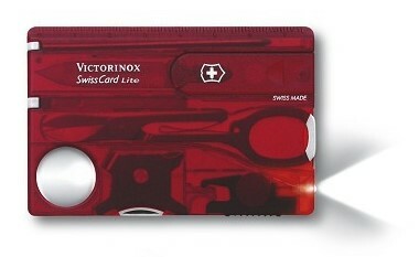 Victorinox SwissCard Lite Μαχαίρι Τσέπης Ruby, διαφανές κόκκινο, 13 λειτουργίες