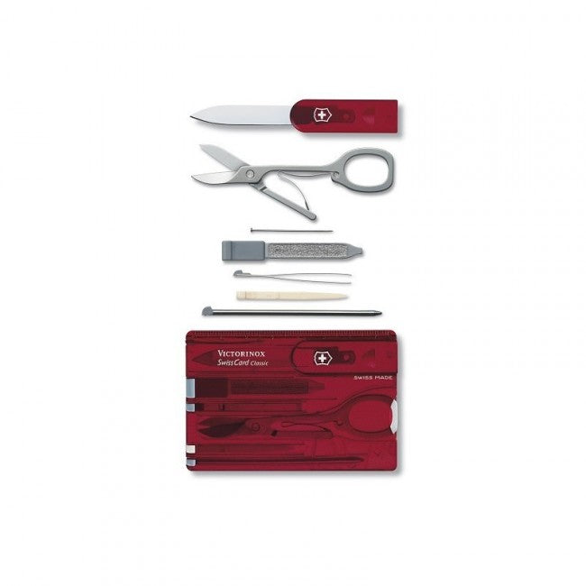 Victorinox SwissCard Πολυλειτουργική Κάρτα 10 σε 1, κόκκινο