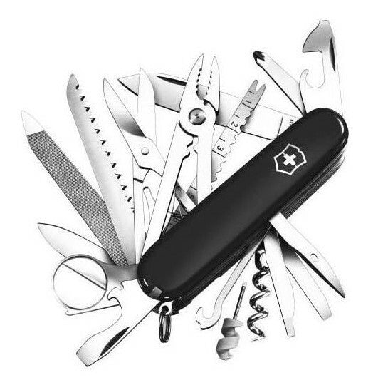 Victorinox SwissChamp Πολυλειτουργικό Μαχαίρι 91 mm, Μαύρο, 33 Λειτουργίες