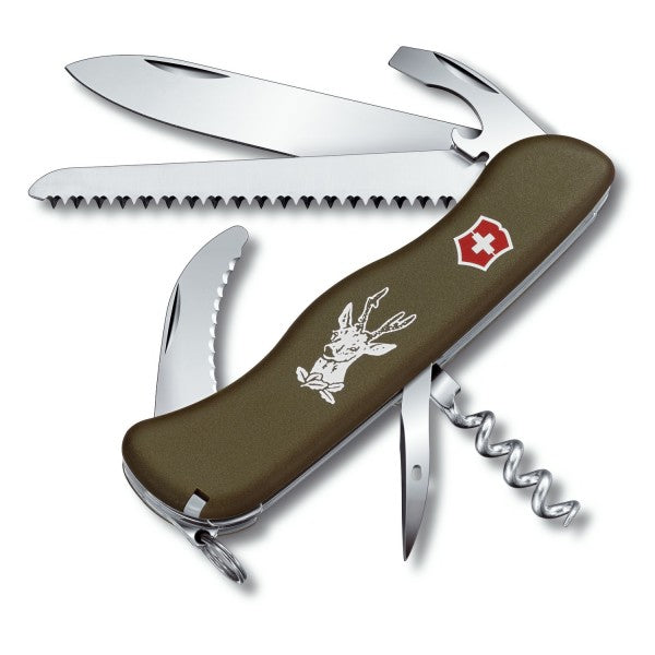 Victorinox Hunter Μαχαίρι Τσέπης με Ασφάλεια, Πράσινο 111mm