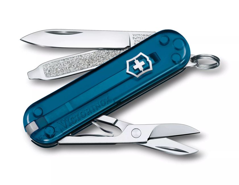Victorinox Classic SD Πτυσσόμενο Μαχαίρι Τσέπης, Διάφανο, Γαλάζιο