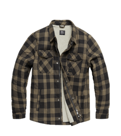Vintage Industries Craft heavyweight sherpa μπουφάν, μπεζ καρό