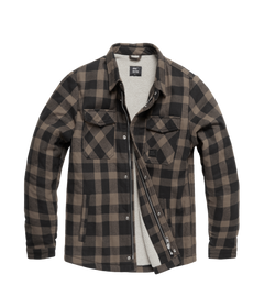 Vintage Industries Craft heavyweight sherpa μπουφάν, γκρι καρό