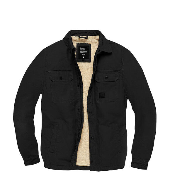 Vintage Industries Dean Μπουφάν Sherpa Μεταβατική, Μαύρο