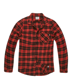 Vintage Industries Riley flannel shirt, red checked