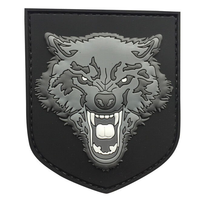 WARAGOD 3D Wolf κεντήματα PVC, γκρι