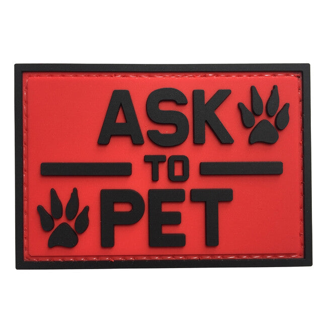 WARAGOD Ask to pet PVC Σήμα, Κόκκινο