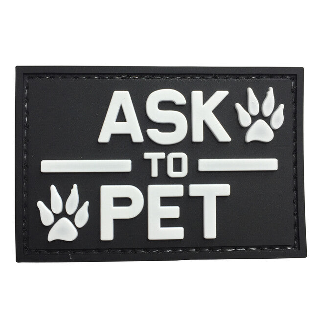 WARAGOD Ask to pet PVC Σήμα, Μαύρο