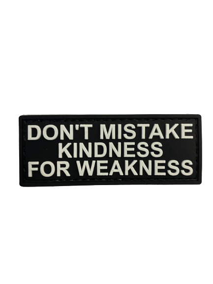 WARAGOD Don't Mistake Kindness PVC κέντημα