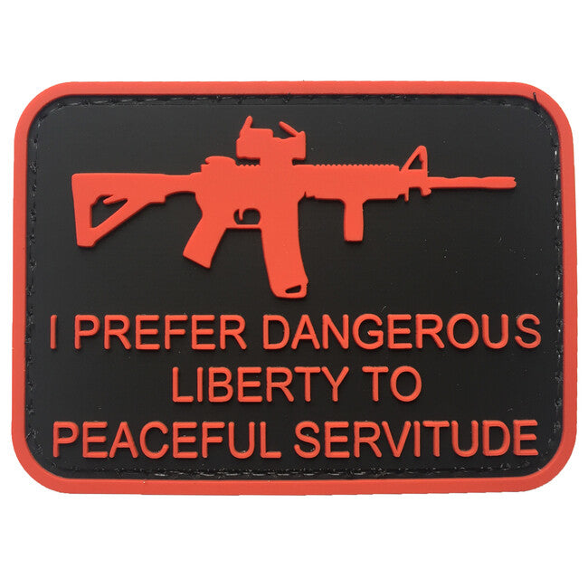 WARAGOD I prefer dangerous PVC κέντημα, μαύρο κόκκινο
