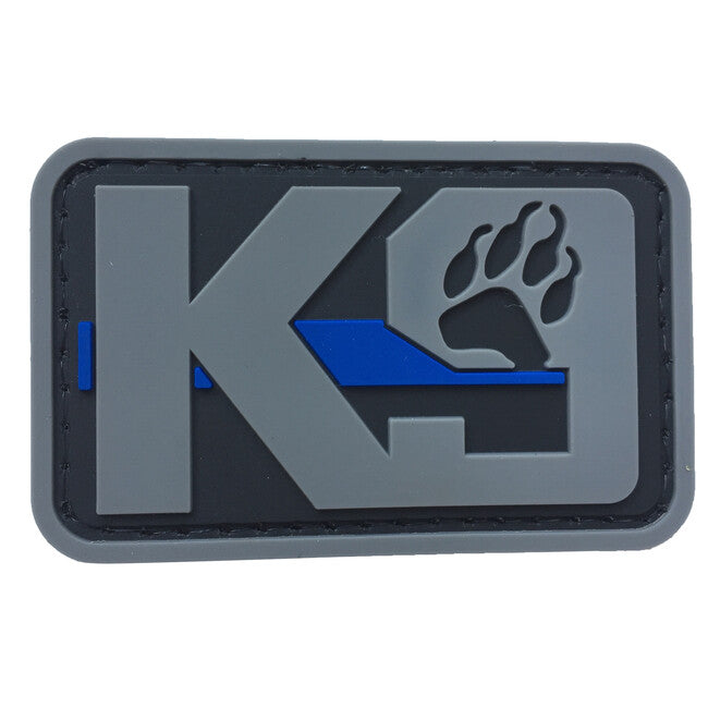 WARAGOD K9 Paw PVC Σήμα, μαύρο γκρι
