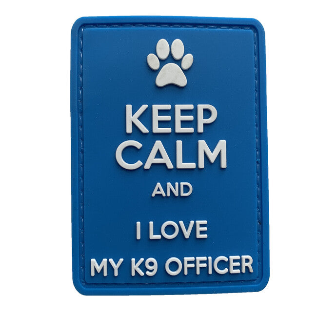 WARAGOD Keep Calm and I love my K9 Σήμα PVC, μπλε