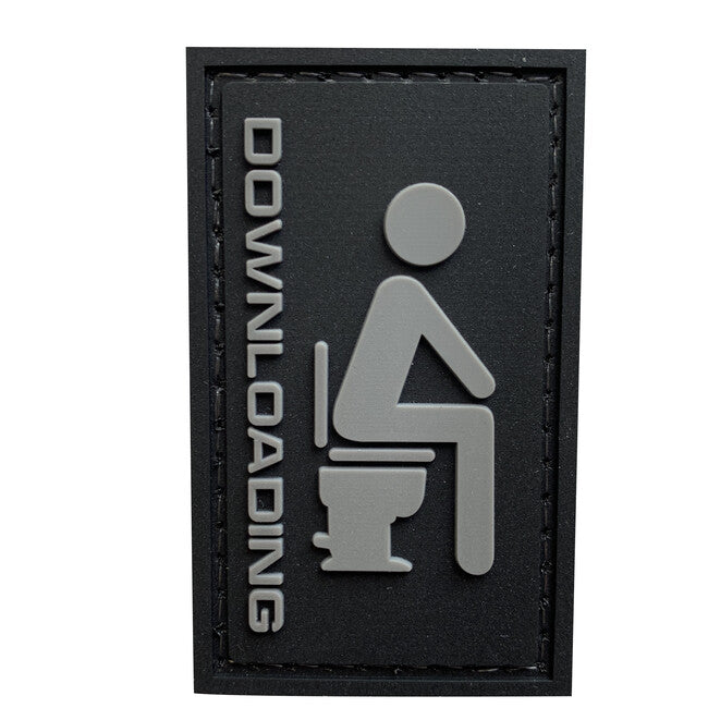 WARAGOD Σήμα 3D Downloading Funny, μαύρο 3.6x6cm