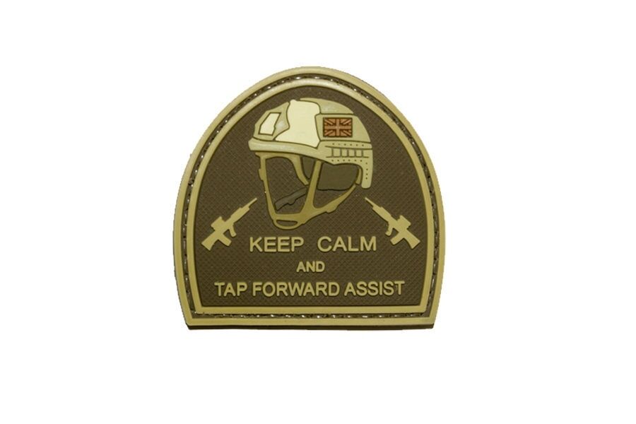 WARAGOD Keep Calm and Tap Forward Assist 3D κεντητό Carved coyote, 5cm