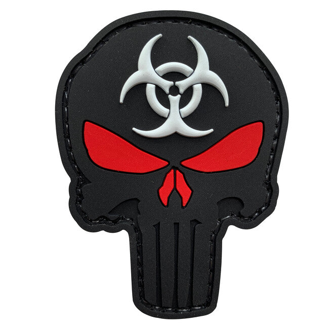 WARAGOD 3D Punisher Biohazard κέντημα 7.5x5.6cm