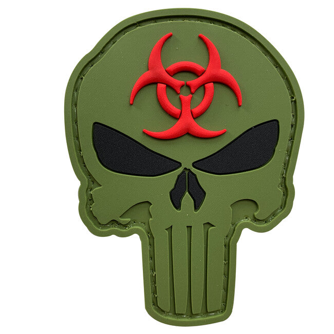 WARAGOD Σήμα 3D Punisher Biohazard, OG, 7.5x5.6cm