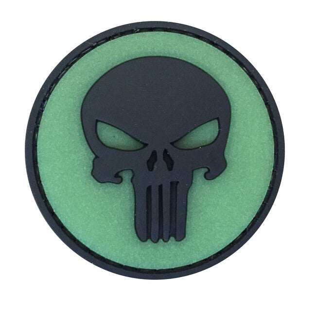 WARAGOD 3D Round Punisher Σήμα background glow, 5cm