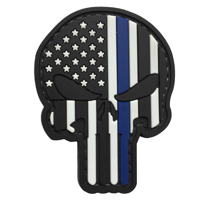 WARAGOD 3D US Patriot Punisher Μπάλωμα Blue Line, 7.5x5cm