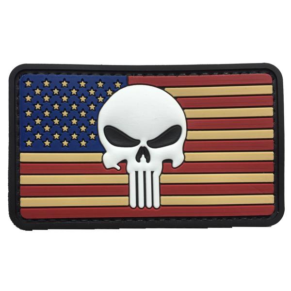 WARAGOD 3D US Punisher κέντημα 8.5x5cm