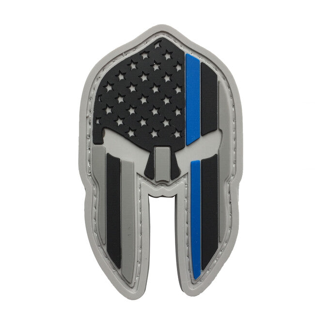WARAGOD 3D US Spartan Helmet κέντημα blue line, 7x4.2cm