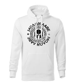DRAGOWA ανδρικό φούτερ με κουκούλα Molon Labe 320 g/m², λευκό