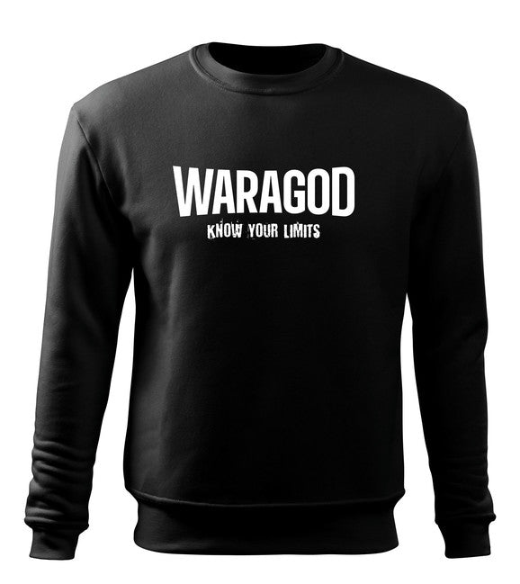 WARAGOD "Know Your Limits" Φούτερ Ανδρικό μαύρο 300g/m2